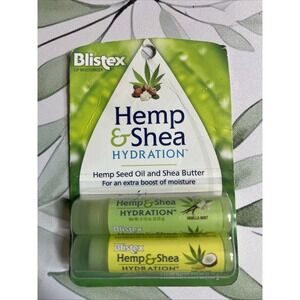 Blistex Hemp & Shea Butter For Hydration, 2‎ count Net Wt .15oz